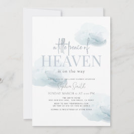 Invitación Pequeña paz del cielo en la nube azul Baby Shower