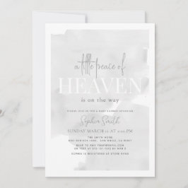 Invitación Pequeña paz del cielo gris Baby Shower
