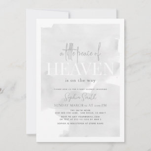 Invitación Pequeña paz del cielo gris Baby Shower