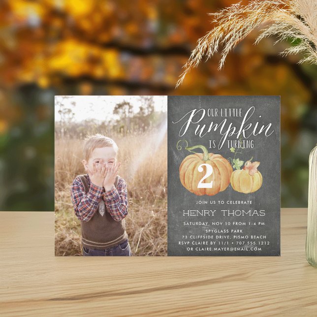 Invitación Pequeña Personalizado de calabaza Edad Fotomía de  (Subido por el creador)
