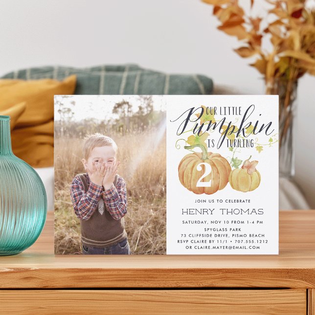 Invitación Pequeña Personalizado de calabaza Edad Fotomía de  (Subido por el creador)