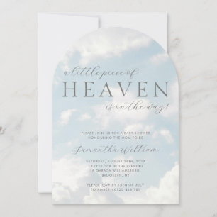 Invitación Pequeña pieza del cielo Baby Shower nublado