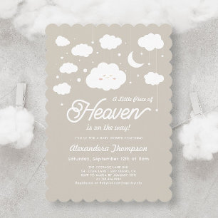 Invitación Pequeña pieza del cielo enviada a Baby Shower