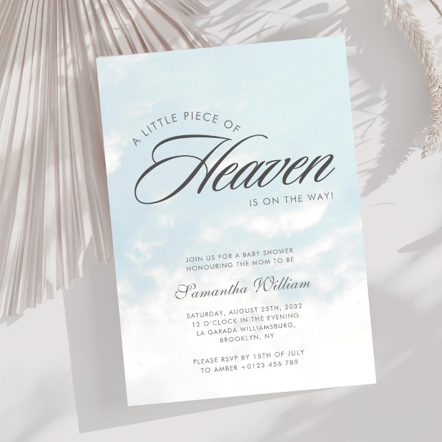 Invitación Pequeña pieza del cielo nubes Baby Shower (Subido por el creador)