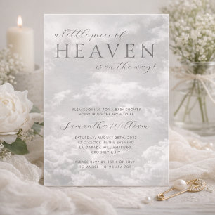 Invitación Pequeña pieza del Heaven Gender Neutral Baby Showe