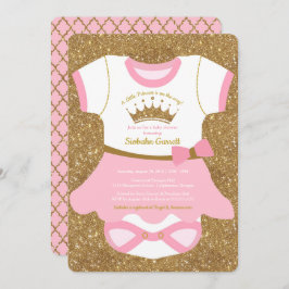 Invitación Pequeña princesa Baby Pajamas Shower Invitation