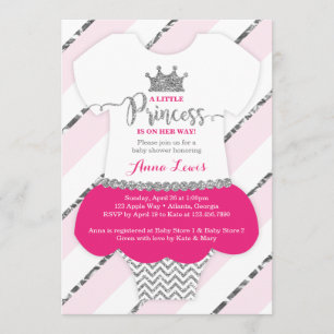 Invitación Pequeña princesa Baby Shower invita, falso