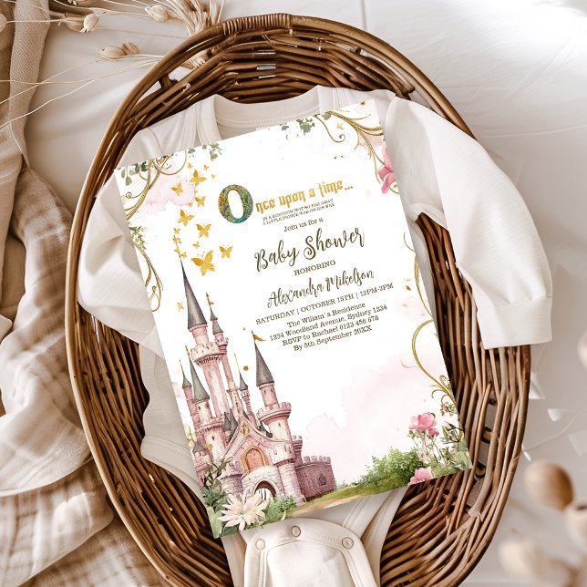 Invitación Pequeña Princesa Real Castillo Baby Shower (Subido por el creador)