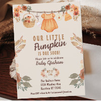 Pequeña Ropa De Calabaza Cae Baby Shower