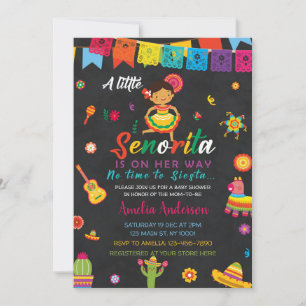 Invitación Pequeña Señorita En El Camino Chica Fiesta Baby Sh