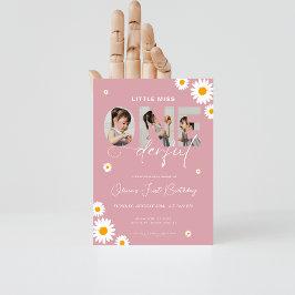 Invitación Pequeña señorita Maravillosa Día de Cumpleaños 3 f