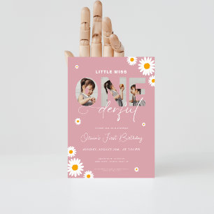 Invitación Pequeña señorita Maravillosa Día de Cumpleaños 3 f