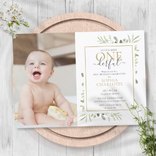 Invitación Pequeña Señorita Maravillosa Foto Niña Linda Cumpl