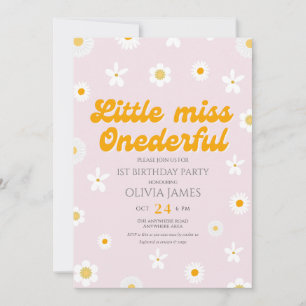 Invitación Pequeña señorita rosa florida en un maravilloso pr