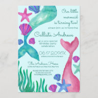 Pequeña Sirenita delata a las marismas acuarela Cu