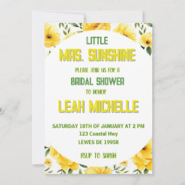 INVITACIÓN PEQUEÑA SRTA. SUNSHINE