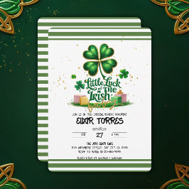 Invitación Pequeña suerte de la irlandesa Shamrock Gold Baby 