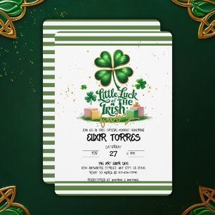 Invitación Pequeña suerte de la irlandesa Shamrock Gold Baby 