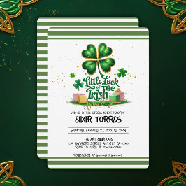 Invitación Pequeña suerte de la irlandesa Shamrock Gold Baby 