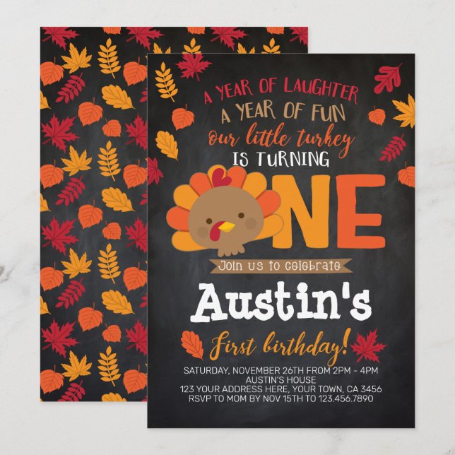 Invitación Pequeña Turquía (Anverso / Reverso)