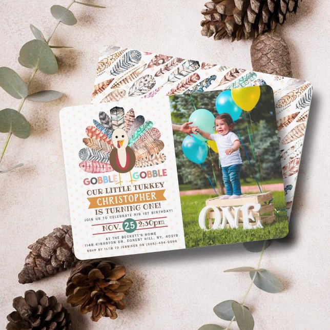 Invitación Pequeña Turquía Acción de Gracias Cualquier Edad F (Subido por el creador)
