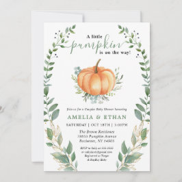Invitación Pequeña vegetación de calabaza | Baby Shower de pa