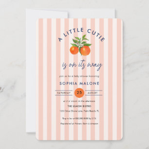 Invitación Pequeña y adorable rosa de camino Citrus Fiesta de