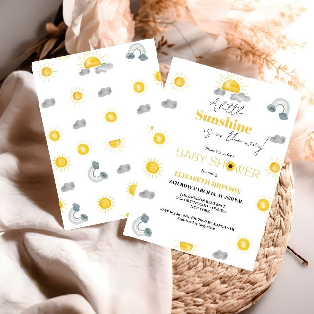 Invitación Pequeña y caprichosa luz del sol en el camino de l (Subido por el creador)