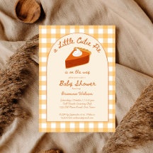 Pequeña y linda tarta de calabaza de cuadros bebé