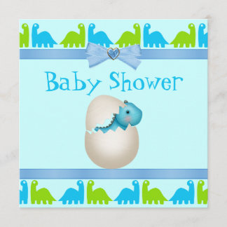 Invitación Pequeña y recién casada dinosaurio Baby Shower