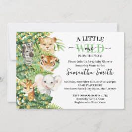 Invitación Pequeña y salvaje en el camino a la ducha de safar