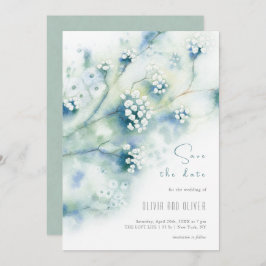 Invitación Pequeñas Flores Blancas Salvan La Fecha