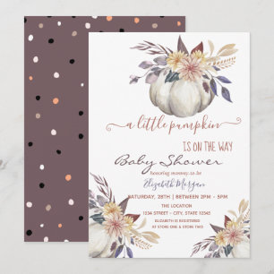Invitación Pequeñas Flores de Calabaza, Salpicadas Fiesta de