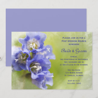 Invitación Pequeñas flores de jardín moradas Brunch de post b