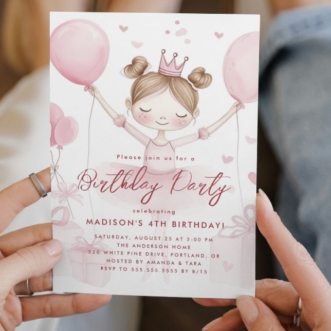 Invitación Pequeñas princesas y fiesta de cumpleaños de la co (Subido por el creador)
