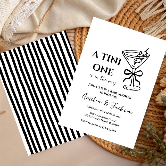 Invitación Pequeño/a Neutral en Camino, Lazo Negro (Subido por el creador)