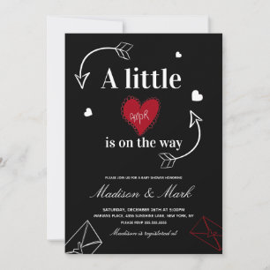 Invitación Pequeño Amor está en camino Doodles Baby Shower
