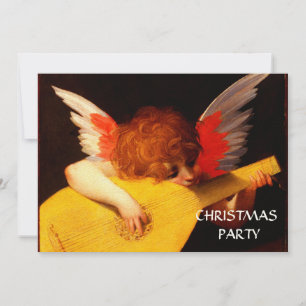 Invitación PEQUEÑO ANGEL JUGANDO música LUTE HACIENDO Cherub