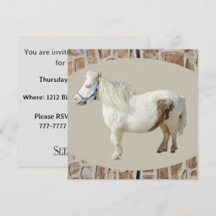 Invitación Pequeño animal pequeño de Poniy en miniatura
