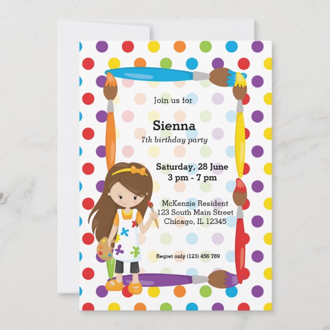 Invitación Pequeño Artista Cuto (Anverso)