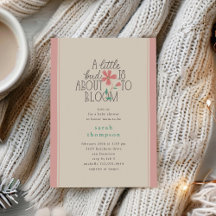 Pequeño Baby Shower con letras de flores