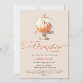 Invitación Pequeño Baby Shower de calabaza - Moda de otoño