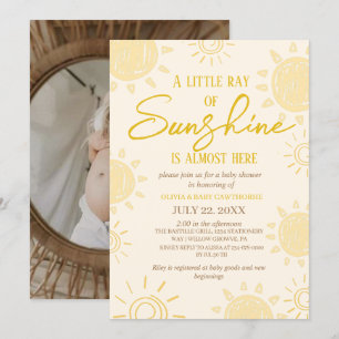 Invitación Pequeño Baby Shower de Sun Hand Writing
