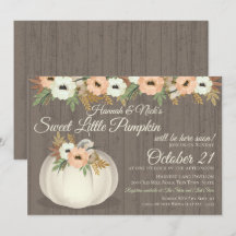 Pequeño Baby Shower floral de calabaza