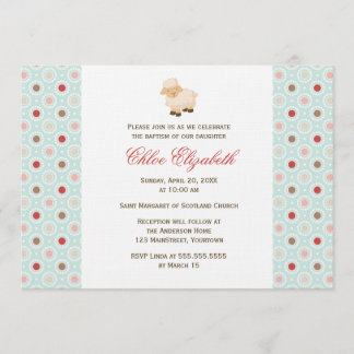 Invitación Pequeño bautismo del cordero