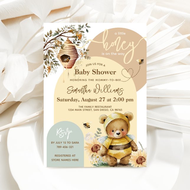Invitación Pequeño bebe de miel Baby Shower (Subido por el creador)