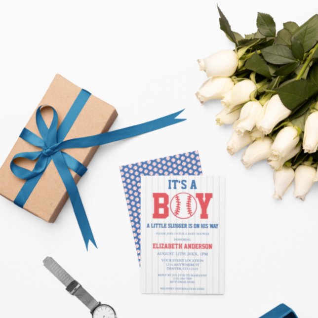 Invitación Pequeño beisbolista Baby Shower (Subido por el creador)