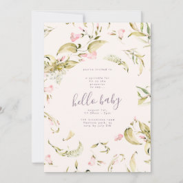 Invitación Pequeño Boho Wildflower Garden Hola Baby Shower