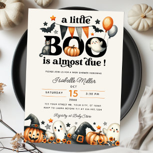 Invitación Pequeño Bompkin Halloween Cae Baby Shower