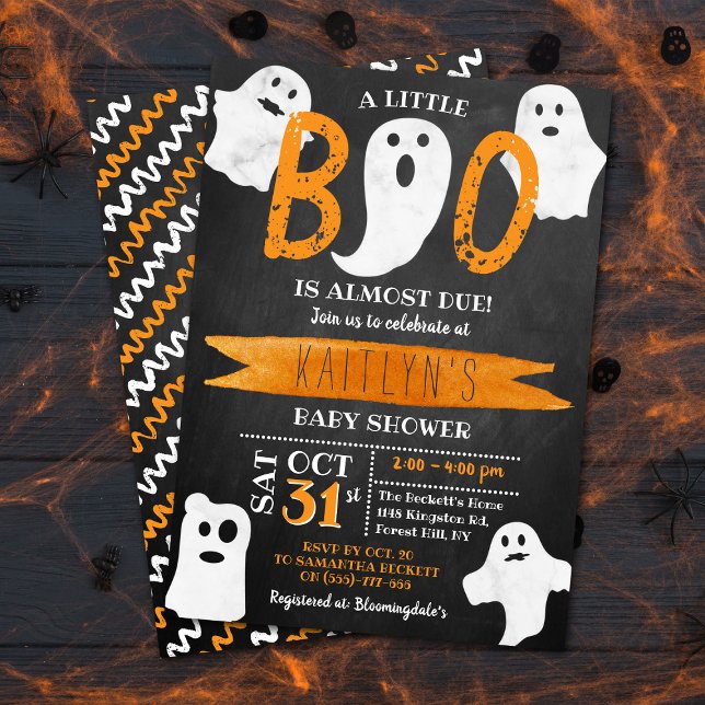 Invitación ¡Pequeño Boo! Baby Shower de Halloween (Subido por el creador)